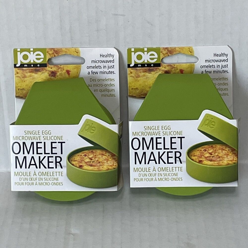 Joie Single Egg Microwave Silicone Omelet Maker No Butter Or Oil Required 2-pack
